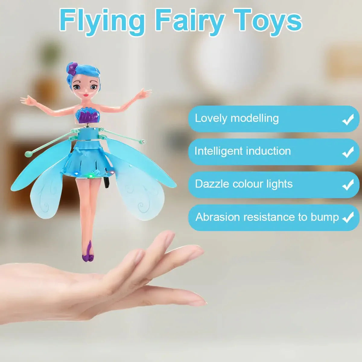 Magic Flying Fairy Princess Doll For Kids Usb Rechargeable Gesture Sensing Flying Doll